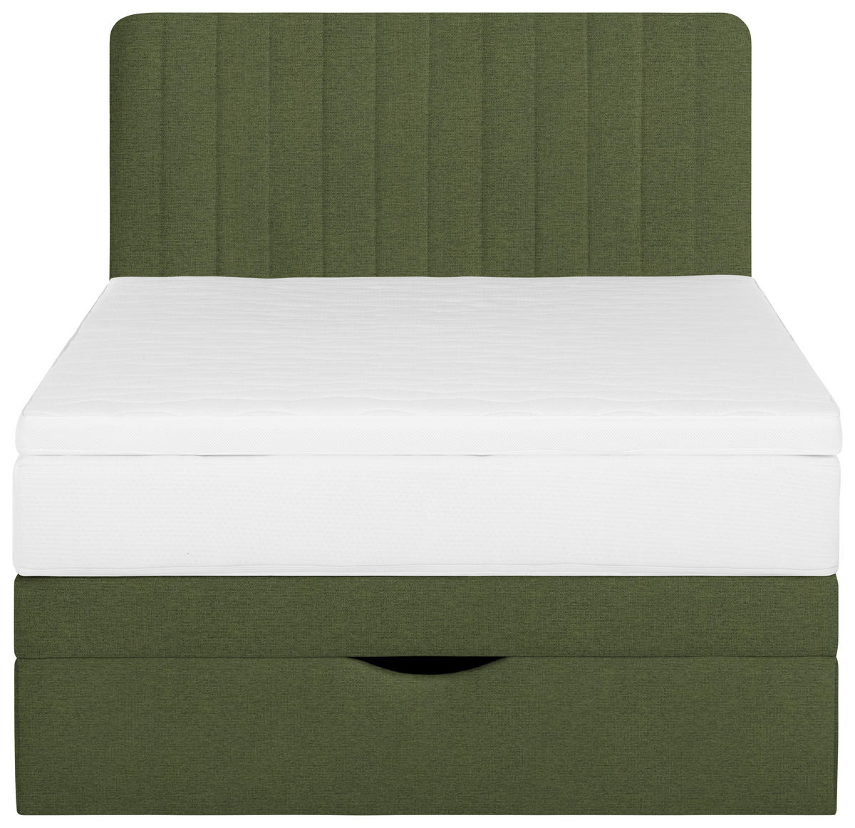 BOXSPRINGBETT 120/200 cm,  in Dunkelgrün  - Dunkelgrün/Schwarz, KONVENTIONELL, Kunststoff/Textil (120/200cm) - Welnova
