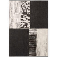 FLACHWEBETEPPICH 120/170 cm Haringey Schwarz, Weiß  - Schwarz/Weiß, Basics, Kunststoff (120/170cm)