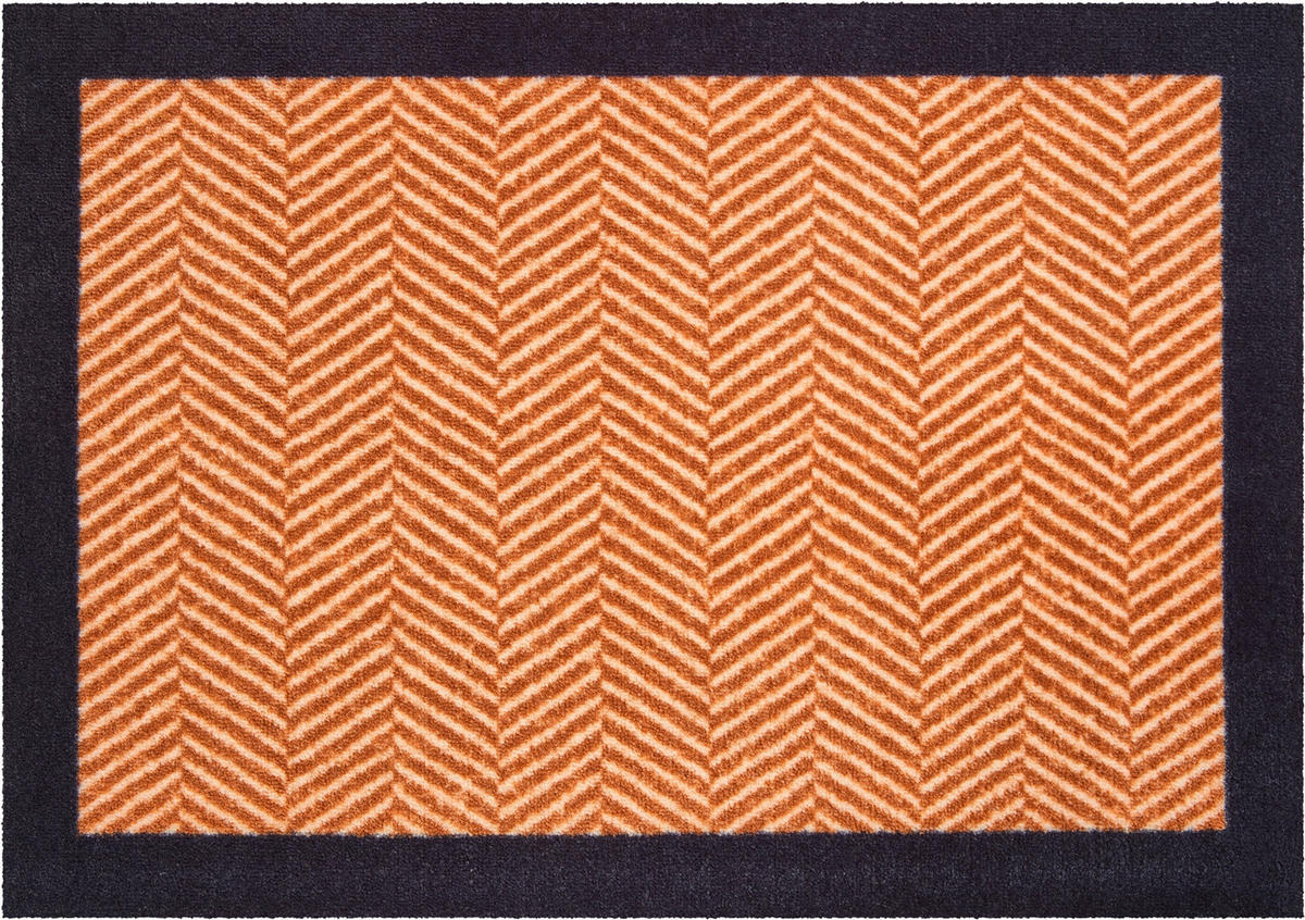 FUßMATTE 60/85 cm Herringbone  - Beige/Schwarz, KONVENTIONELL, Kunststoff/Textil (60/85cm) - Grund