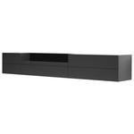 TV-ELEMENT Holzwerkstoff Grau, Schwarz  - Schwarz/Grau, MODERN, Holzwerkstoff (322/50/50cm) - Carryhome
