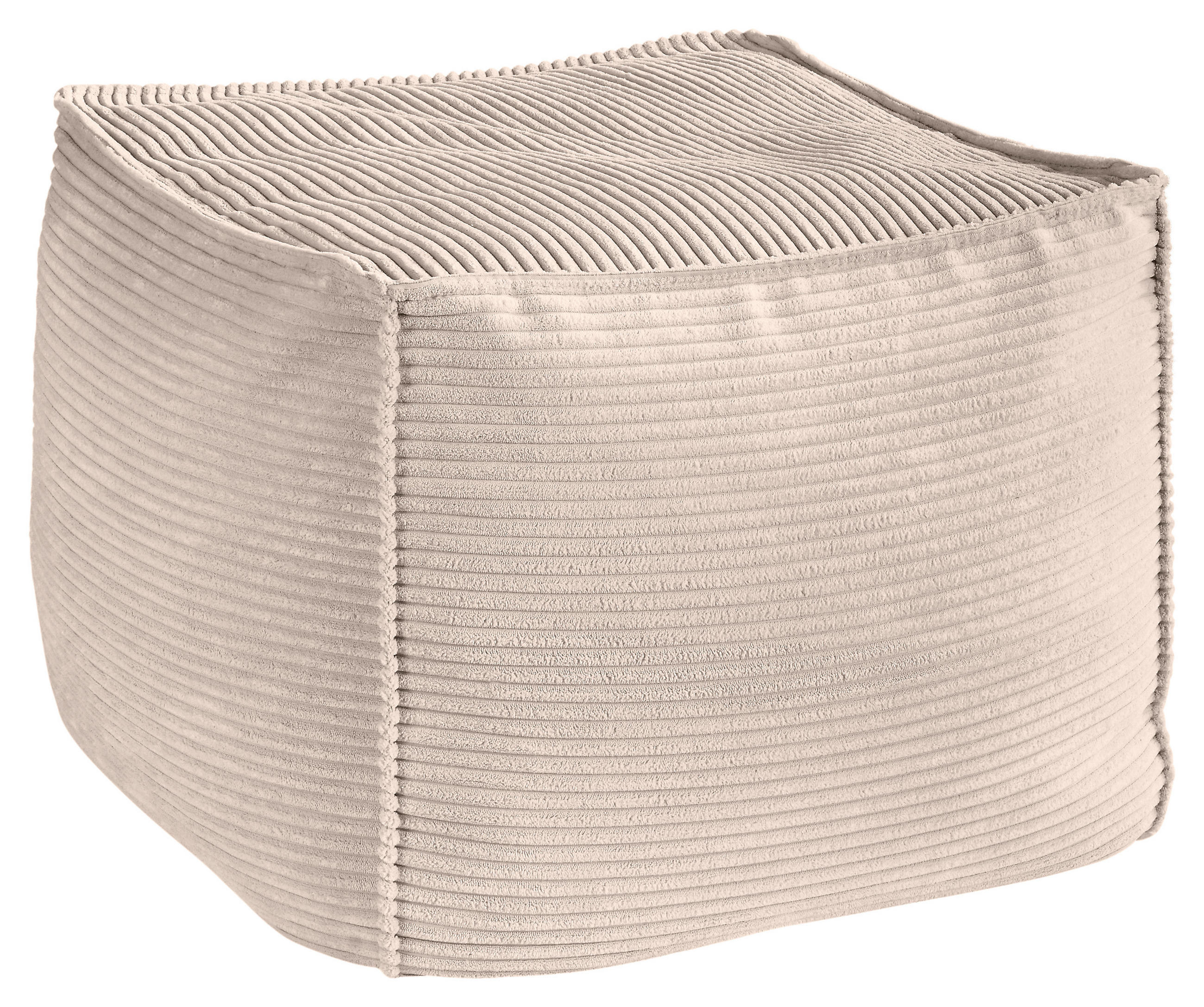 POUF Cord 66/40/66 cm  - Taupe, KONVENTIONELL, Textil (66/40/66cm) - Hom`in
