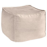 POUF in Taupe Textil  - Taupe, Konventionell, Textil (66/40/66cm) - Hom`in