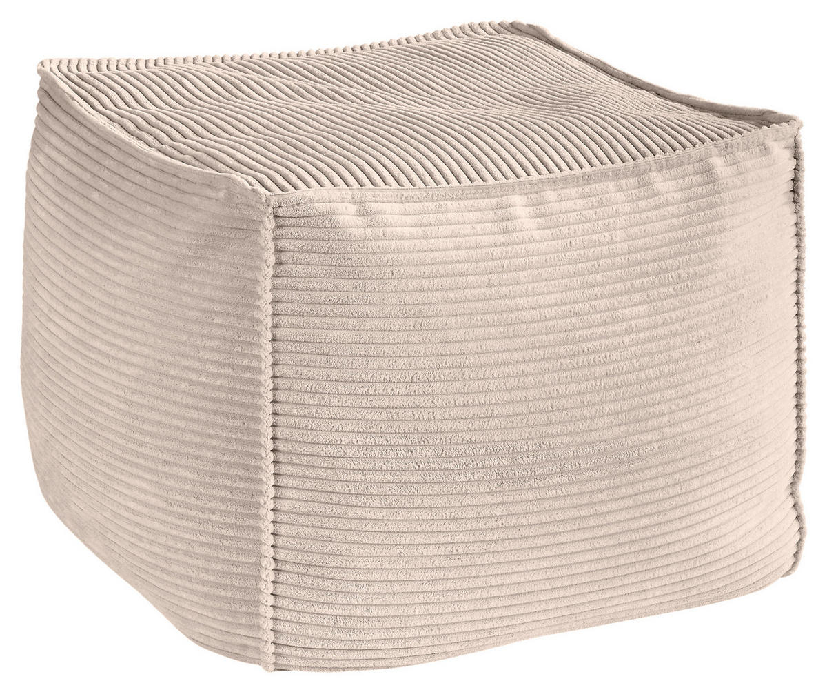 POUF in Taupe Textil  - Taupe, Konventionell, Textil (66/40/66cm) - Hom`in