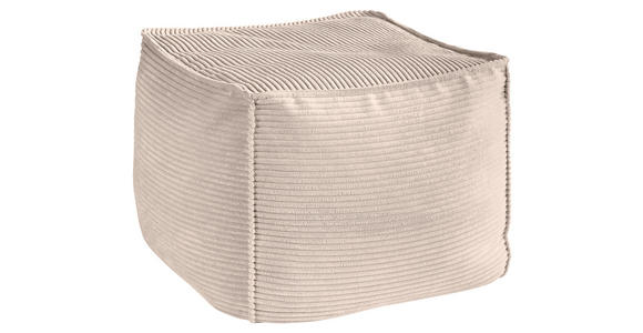 POUF in Taupe Textil  - Taupe, KONVENTIONELL, Textil (66/40/66cm) - Hom`in