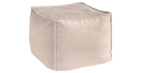 POUF Cord 66/40/66 cm  - Taupe, KONVENTIONELL, Textil (66/40/66cm) - Hom`in