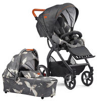 KINDERWAGENSET FX4 Classic  - Cognac/Dunkelgrau, Basics, Leder/Textil (57/129/100cm) - Gesslein