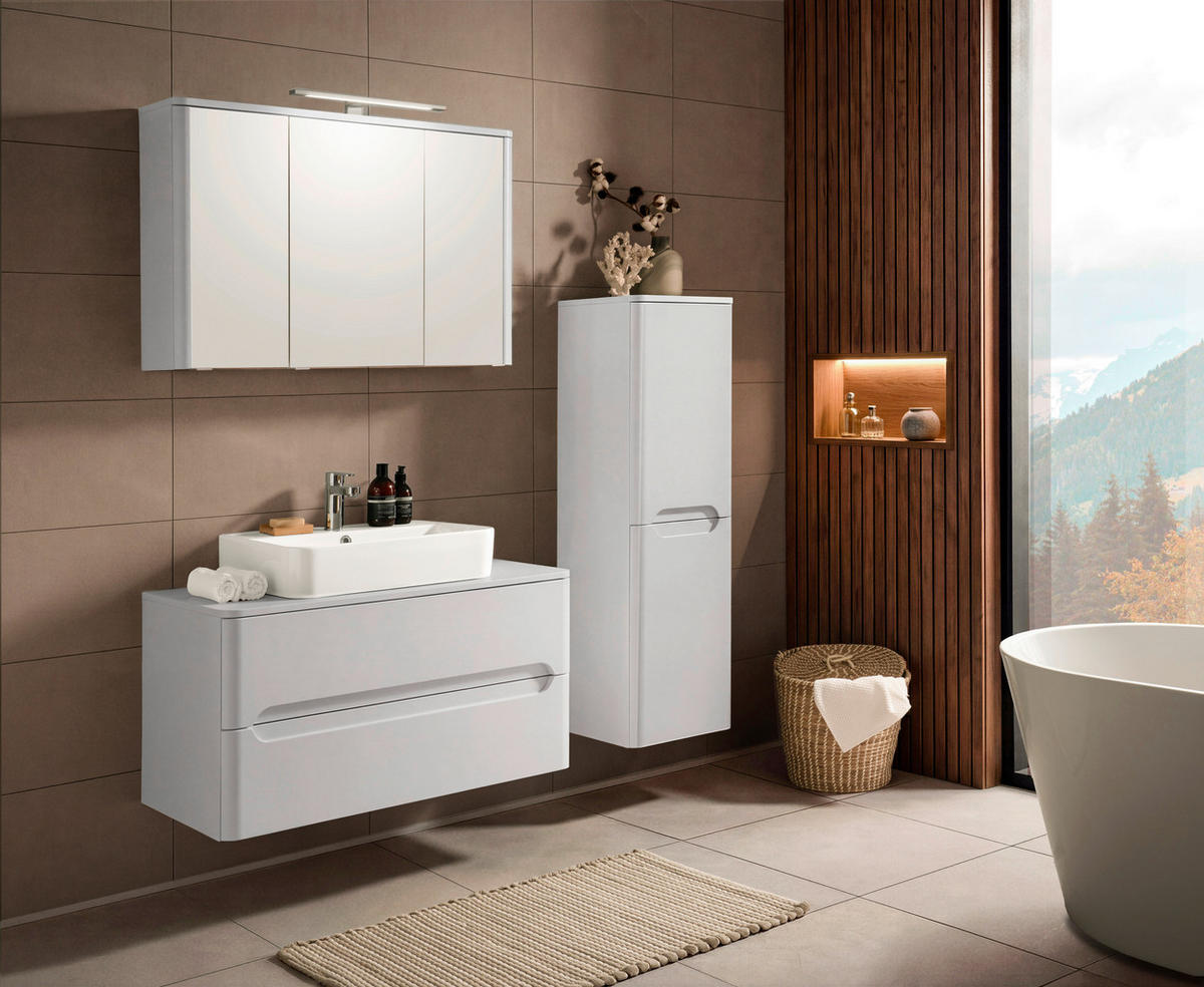 SPIEGELSCHRANK 101/64/21 cm  - Silberfarben/Alufarben, KONVENTIONELL, Glas/Holzwerkstoff (101/64/21cm) - Xora