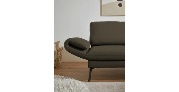 ECKSOFA  in Flachgewebe Dunkelgrün  255-365/175-224 cm  - Dunkelgrün/Schwarz, Design, Textil/Metall (255-365/175-224cm) - Dieter Knoll