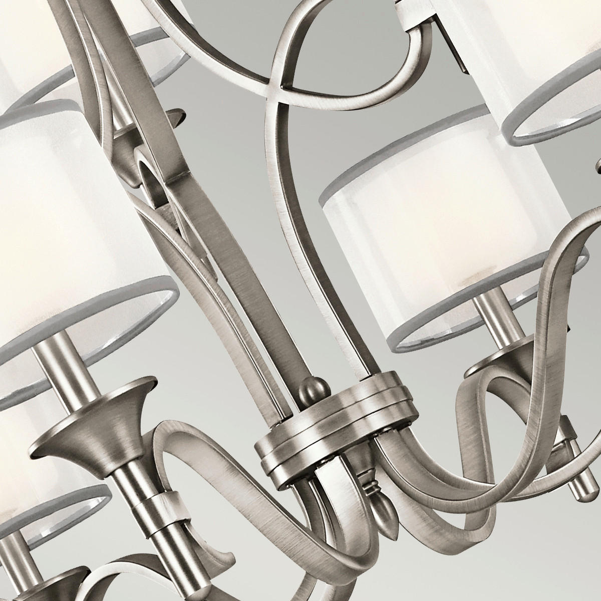 KRONLEUCHTER 87/84.9 cm    - Silberfarben, Konventionell, Glas/Metall (87/84.9cm) - Elstead Lighting