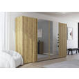 SCHWEBETÜRENSCHRANK 360/223/68 cm 4-türig Eichefarben  - Eichefarben, Design, Holz/Holzwerkstoff (360/223/68cm) - Novel