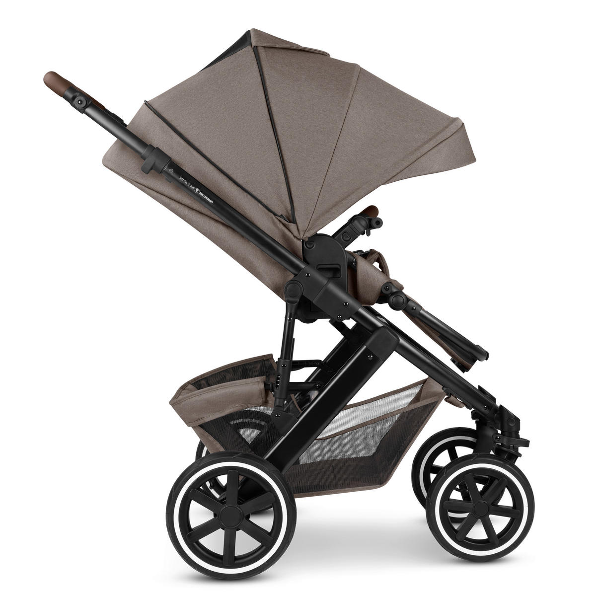 KINDERWAGENSET Salsa 5 Air 3in1 Set Calla  - Schwarz/Braun, Basics, Textil/Metall (63/118/95.5cm) - ABC Design