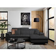 ECKSOFA Dunkelgrau Flachgewebe  - Chromfarben/Dunkelgrau, KONVENTIONELL, Textil/Metall (268/175cm) - Carryhome