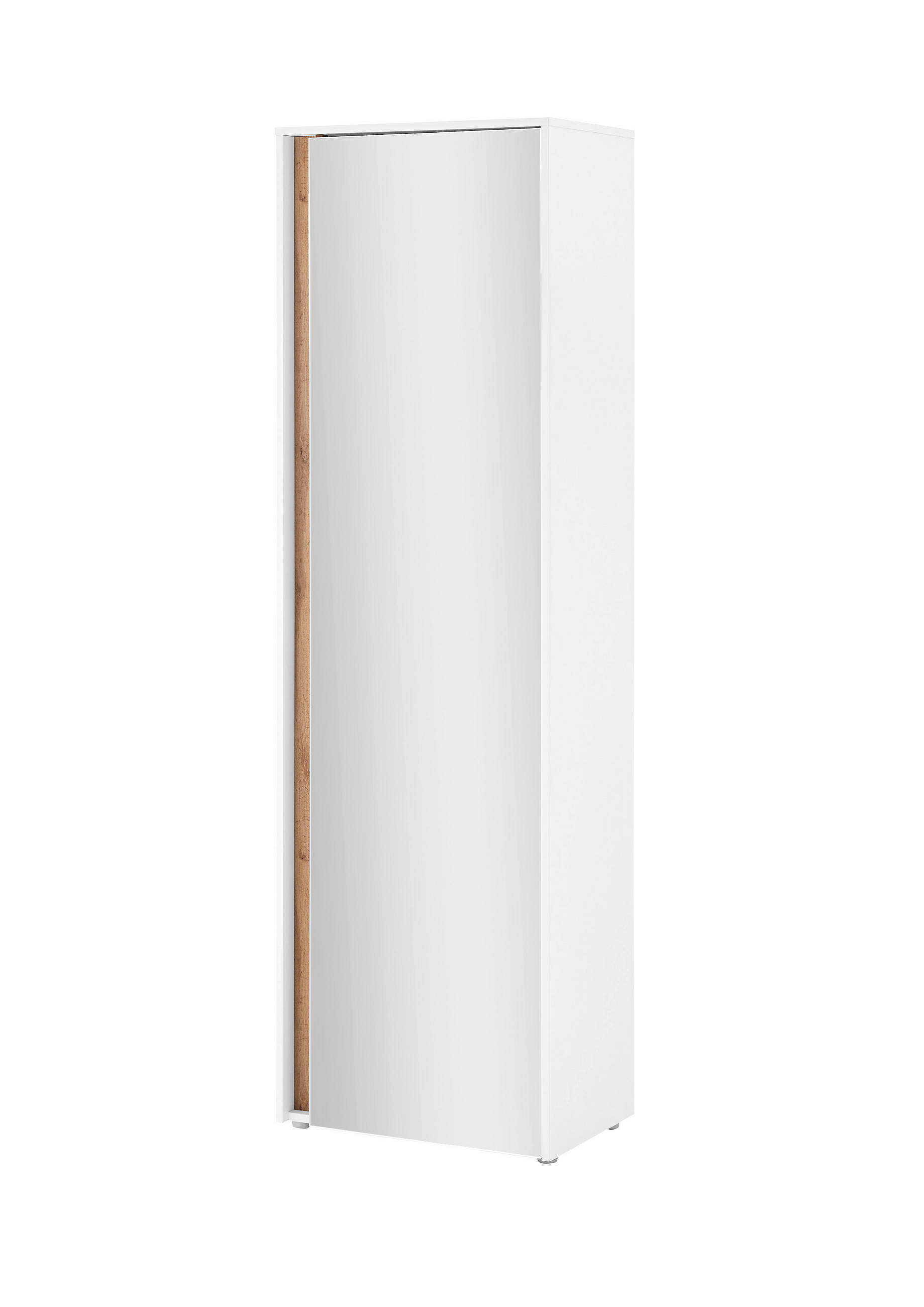 GARDEROBENSCHRANK  in 60/200/40 cm  - Eiche Wotan/Schwarz, Design, Glas/Holzwerkstoff (60/200/40cm) - Modante