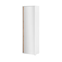 GARDEROBENSCHRANK  in 60/200/40 cm  - Eiche Wotan/Schwarz, Design, Glas/Holzwerkstoff (60/200/40cm) - Modante