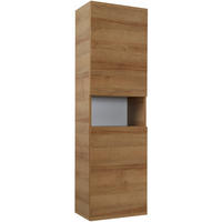 HOCHSCHRANK 45/168/43 cm  - Eichefarben, Design, Glas/Holzwerkstoff (45/168/43cm) - Sadena