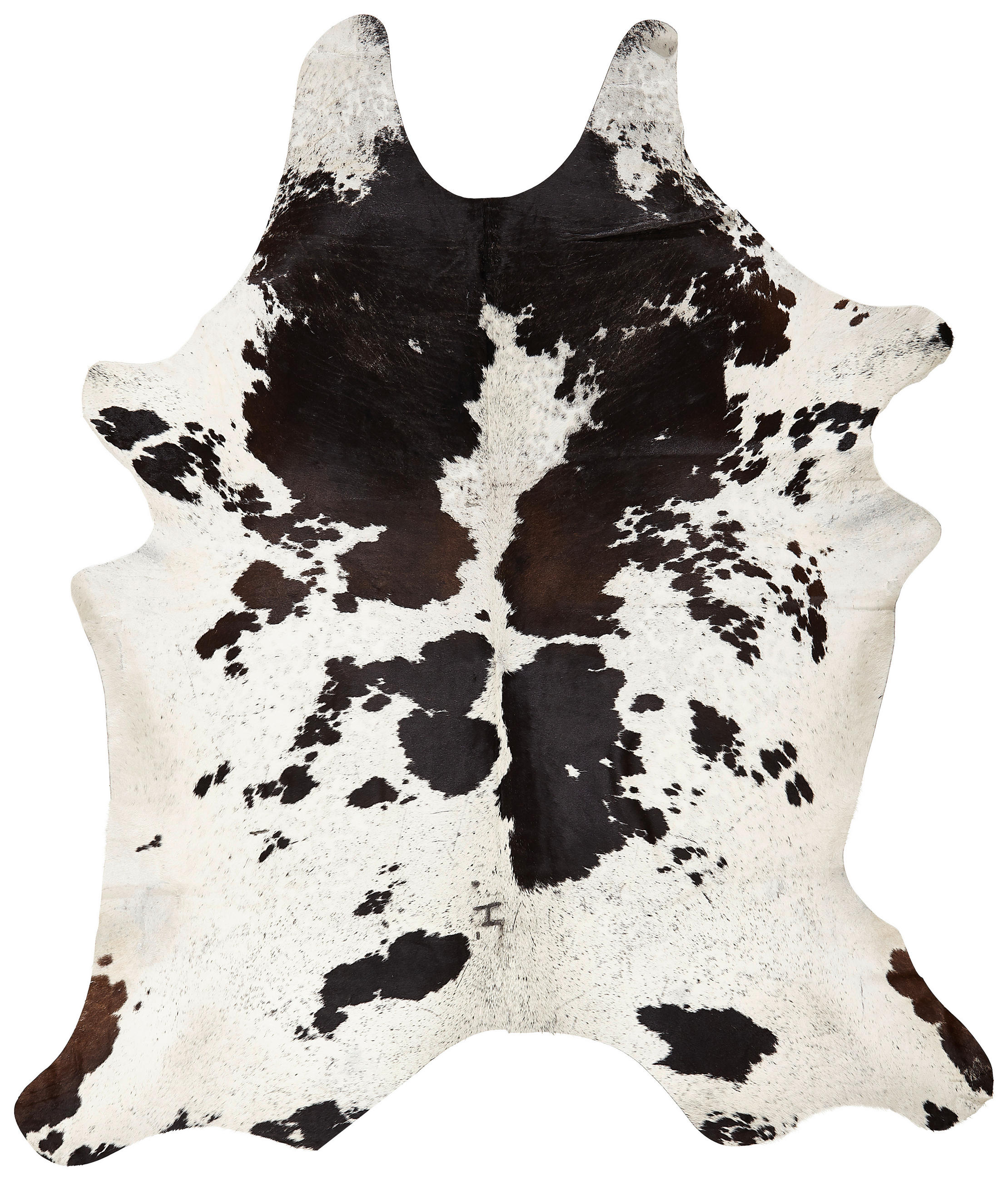 RINDERFELL Schwarz, Weiß  - Schwarz/Weiß, Natur, Leder (3-5qm) - Linea Natura