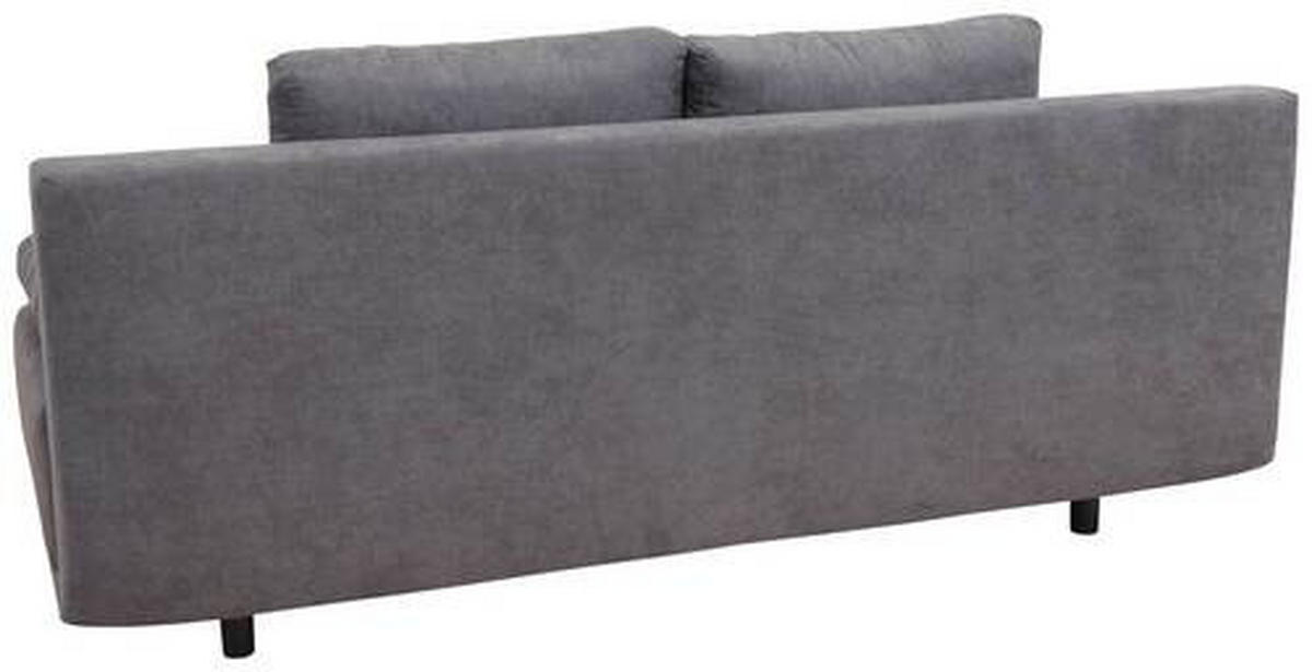 SCHLAFSOFA  mit Schlafen auf Sitzhöhe, Rücken echt Samt Anthrazit  - Chromfarben/Anthrazit, Design, Kunststoff/Textil (194/77/89cm) - MID.YOU