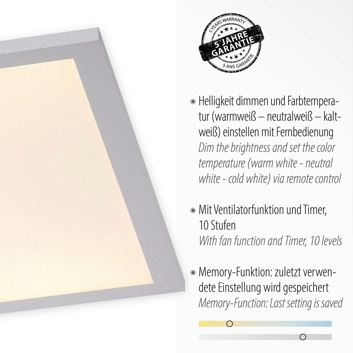 DECKENVENTILATOR - Design (120/40/12,5cm)