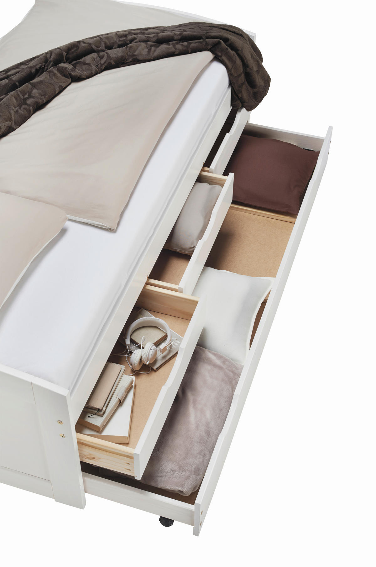 LEŽALNIK,  bela les - bela, Moderno, les (90/200cm)