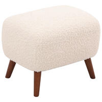 HOCKER in Holz, Metall, Textil Weiß  - Kastanienfarben/Weiß, Design, Holz/Textil (54/40/40cm) - Livetastic