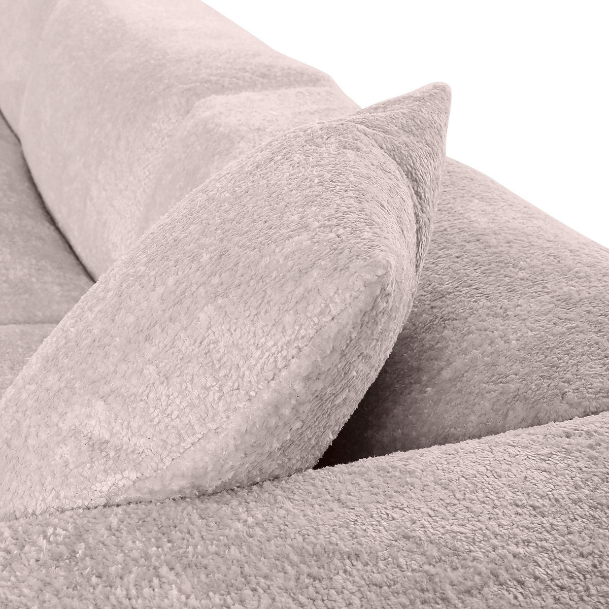 ECKSOFA Rosa Chenille  - Creme/Schwarz, MODERN, Kunststoff/Textil (239/317cm) - Carryhome