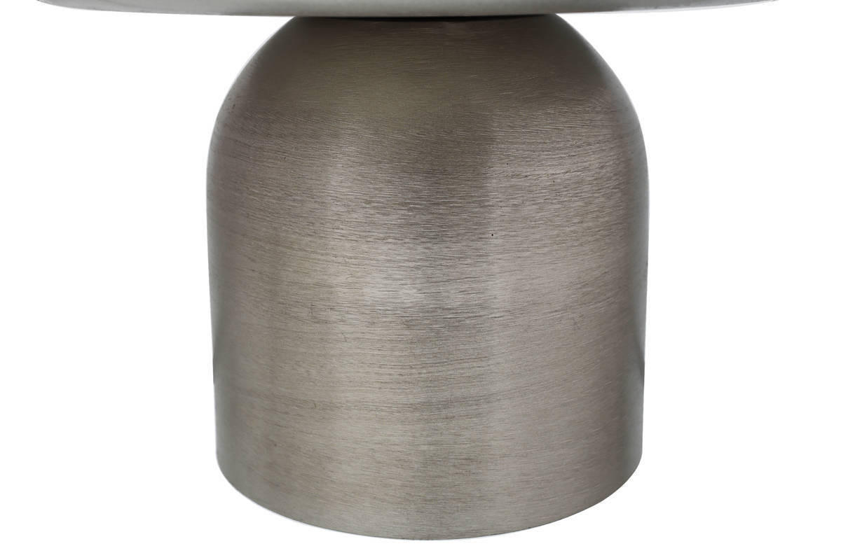 TORTENPLATTE   - Pflaume/Silberfarben, Trend, Metall (24,5/14cm) - Kayoom