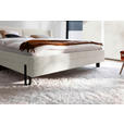POLSTERBETT Beleuchtung 140/200 cm  in Creme  - Creme/Schwarz, MODERN, Textil/Metall (140/200cm) - Novel