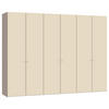 DREHTÜRENSCHRANK  in Creme, Hellbraun  - Hellbraun/Silberfarben, Design, Glas/Holzwerkstoff (303/220/59cm) - Jutzler