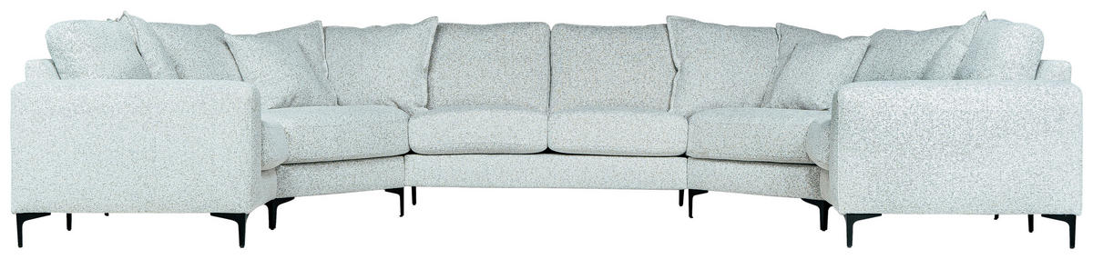 SOFFA i ljusgrå  - aluminiumfärg/ljusgrå, Klassisk, metall/trä (402/87/250cm) - Novel