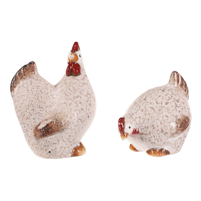 DEKORAČNÍ ZVÍŘÁTKO - krémová, Basics, keramika (11/14/8cm)