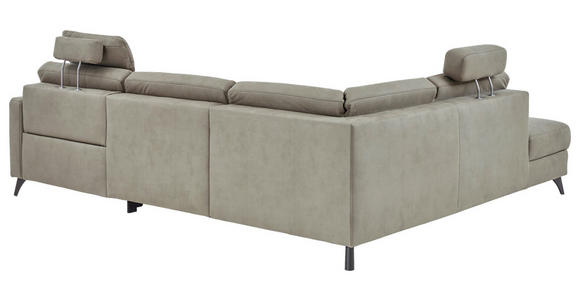 ECKSOFA Dieter Knoll Beigebraun Mikrofaser  - Beigebraun/Schwarz, Design, Textil/Metall (238/269cm) - Dieter Knoll