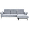 ECKSOFA in Webstoff Hellgrau  277/182 cm  - Hellgrau/Schwarz, Natur, Textil (277/182cm) - Valnatura