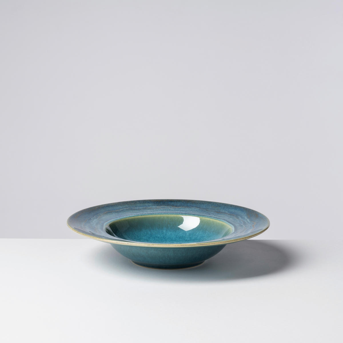 PASTATELLERSET TIEFER SEE 4-teilig  - Blau/Grün, Basics, Keramik (27/5,5cm) - Gipfelstück