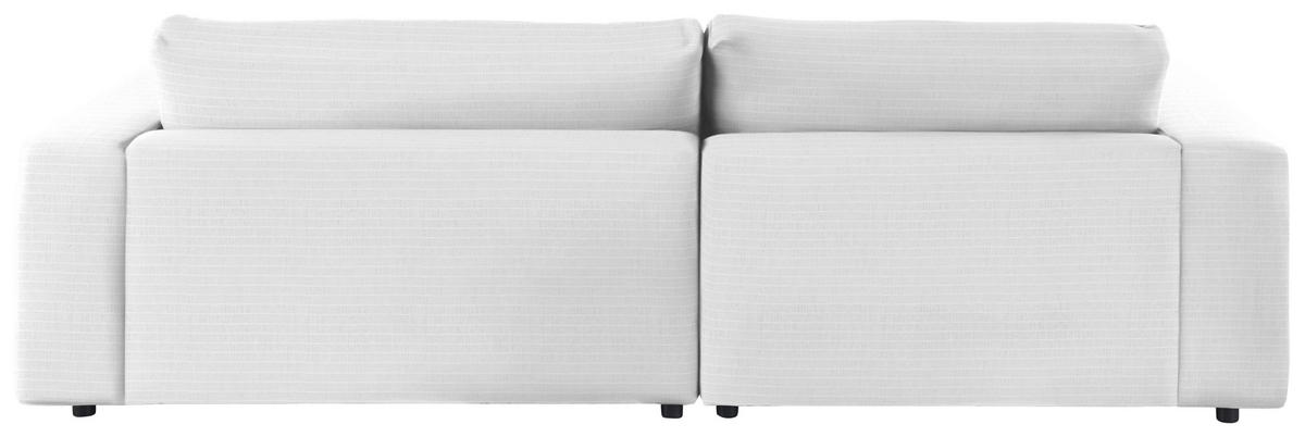 ECKSOFA in Chenille Weiß  190/270 cm  - Schwarz/Weiß, Design, Kunststoff/Textil (190/270cm) - Lomoco