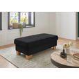 ECKSOFA in Flachgewebe Schwarz  - Wildeiche/Schwarz, Natur, Holz/Textil (243/301cm) - Voleo