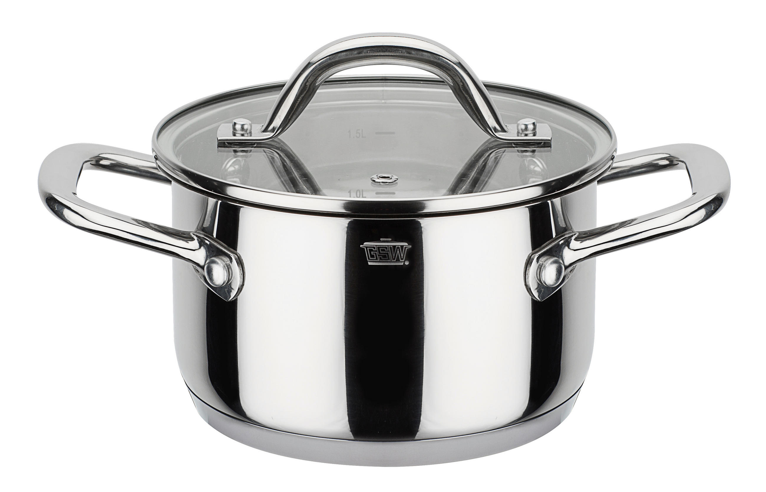 KOCHTOPFSET MERAN 4-teilig  - Klar/Edelstahlfarben, Basics, Glas/Metall - GSW