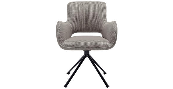 ARMLEHNSTUHL in Eisen Netz - Schwarz/Grau, Design, Textil/Metall (60/86/62cm) - Novel