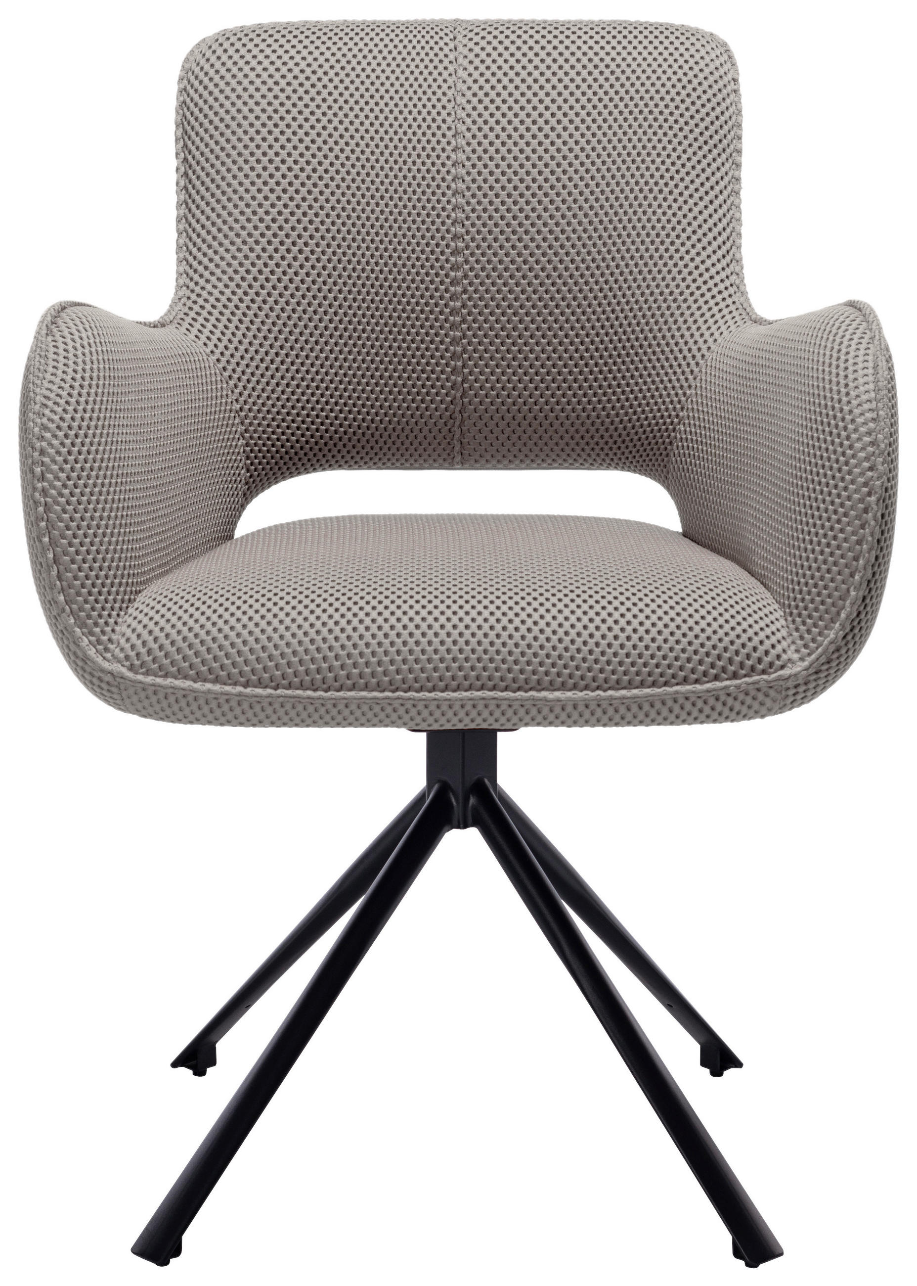 ARMLEHNSTUHL  in Eisen Netz  - Schwarz/Grau, Design, Textil/Metall (60/86/62cm) - Novel