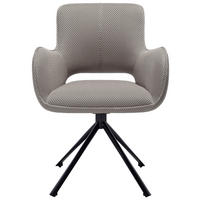 STOL MED ARMSTÖD järn nät  - svart/grå, Design, metall/textil (60/86/62cm) - Novel