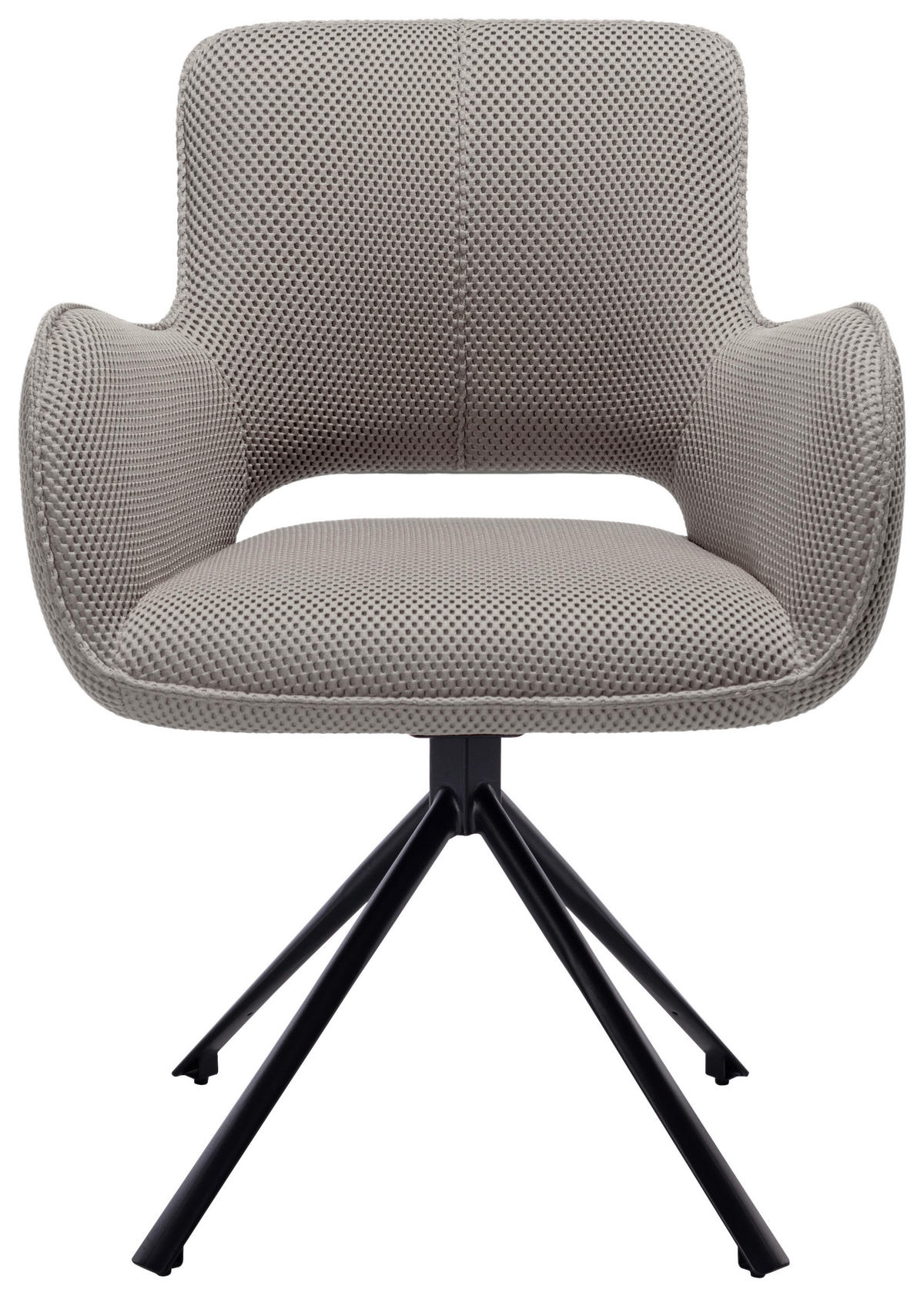 STOL MED ARMSTÖD järn nät  - svart/grå, Design, metall/textil (60/86/62cm) - Novel
