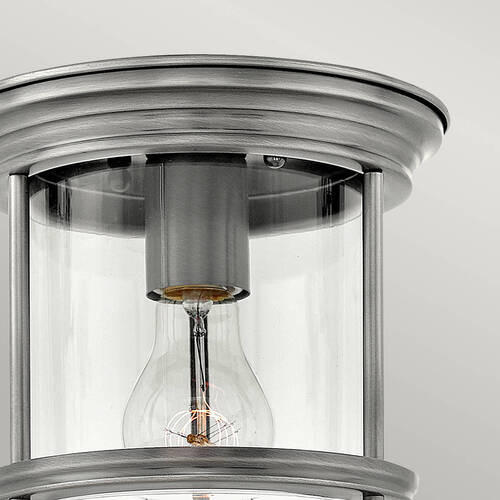 DECKENLEUCHTE 19.6/18.5 cm - Nickelfarben, Konventionell, Glas/Metall (19.6/18.5cm) - Elstead Lighting