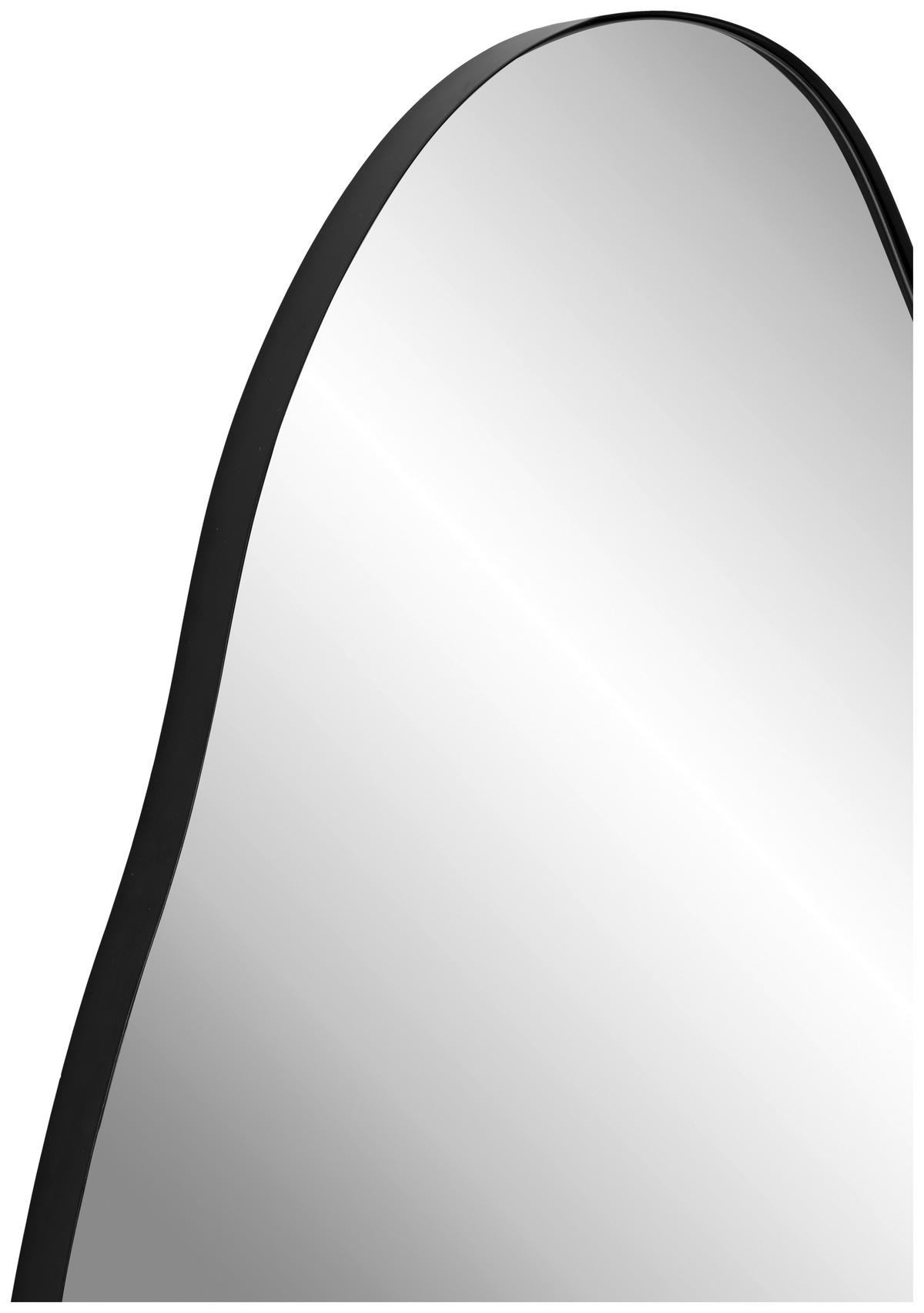 WANDSPIEGEL 76/129/2,5 cm    in wellenförmig  - Schwarz, Trend, Glas/Holzwerkstoff (76/129/2,5cm) - Landscape