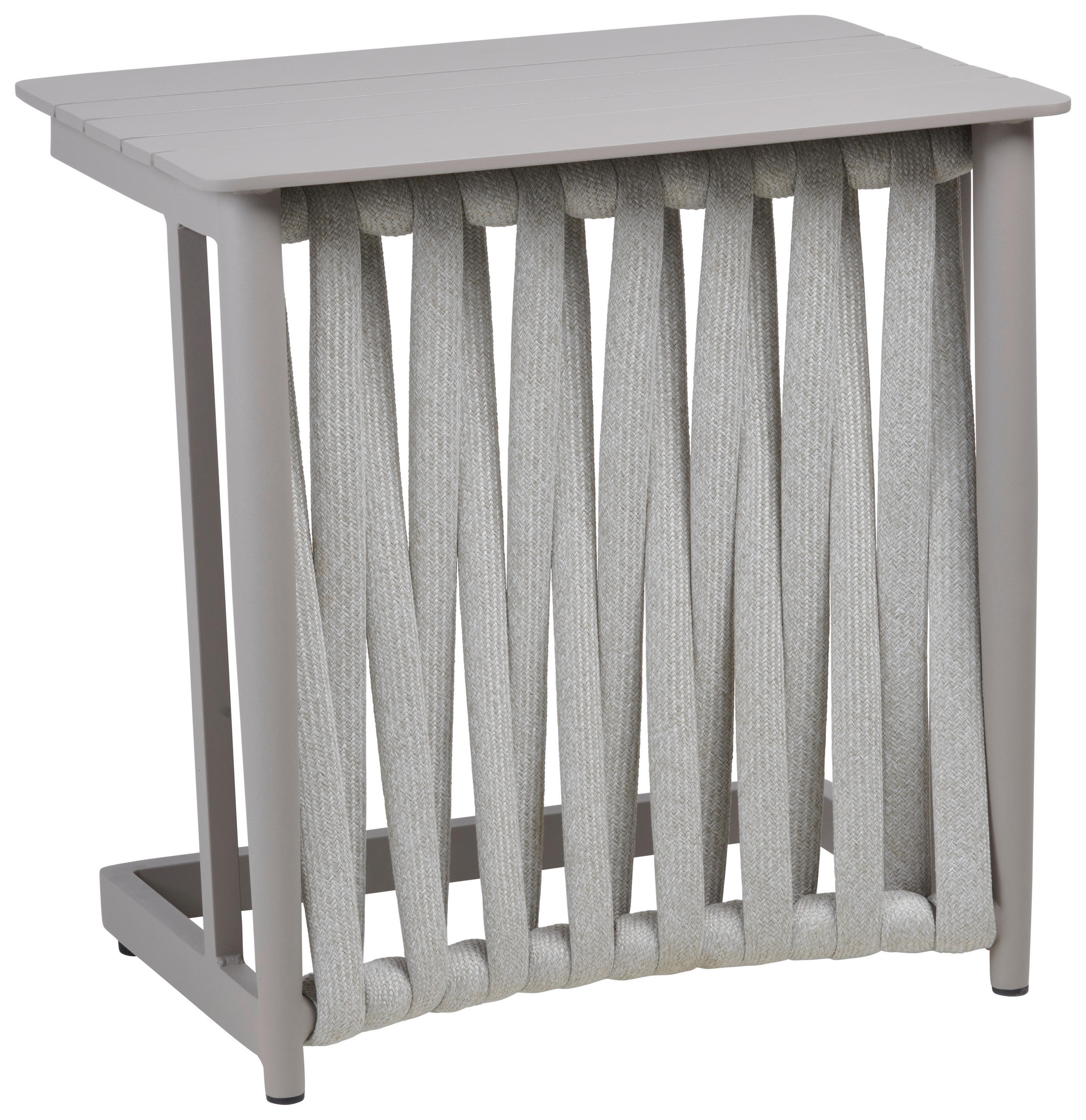 GARTENBEISTELLTISCH 60/40/60,5 cm Metall, Textil rechteckig  - Hellgrau, MODERN, Textil/Metall (60/40/60,5cm) - Amatio