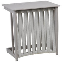 TABLE D'APPOINT DE JARDIN - Hellgrau, Modern, Textil/Metall (60/40/60,5cm) - Amatio