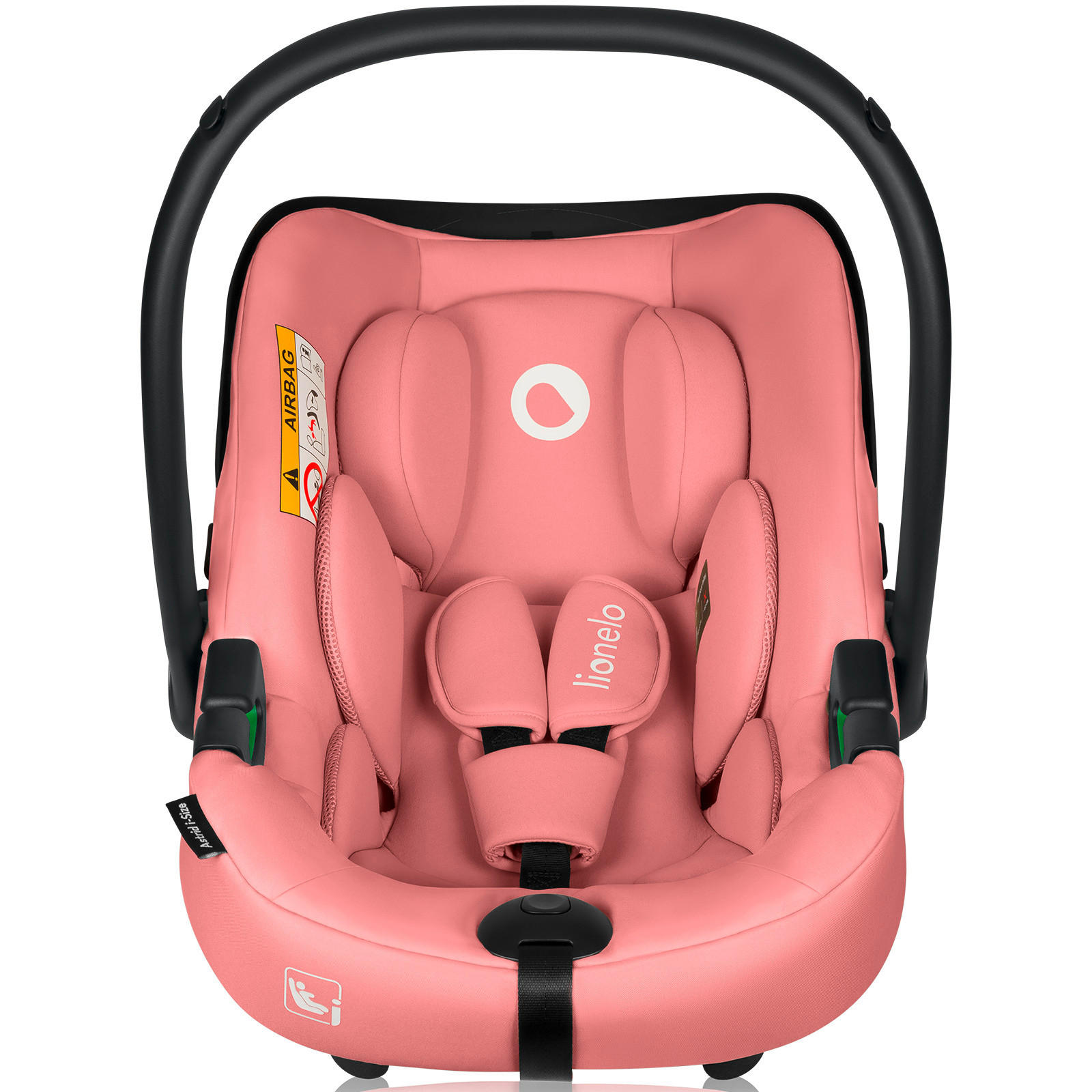 Thumbnail - Lionelo Babyschale Astrid i-Size, Pink, Textil, 64x57x44 cm, ECE R 129 i-Size, abnehmbarer und waschbarer Bezug, höhenve...