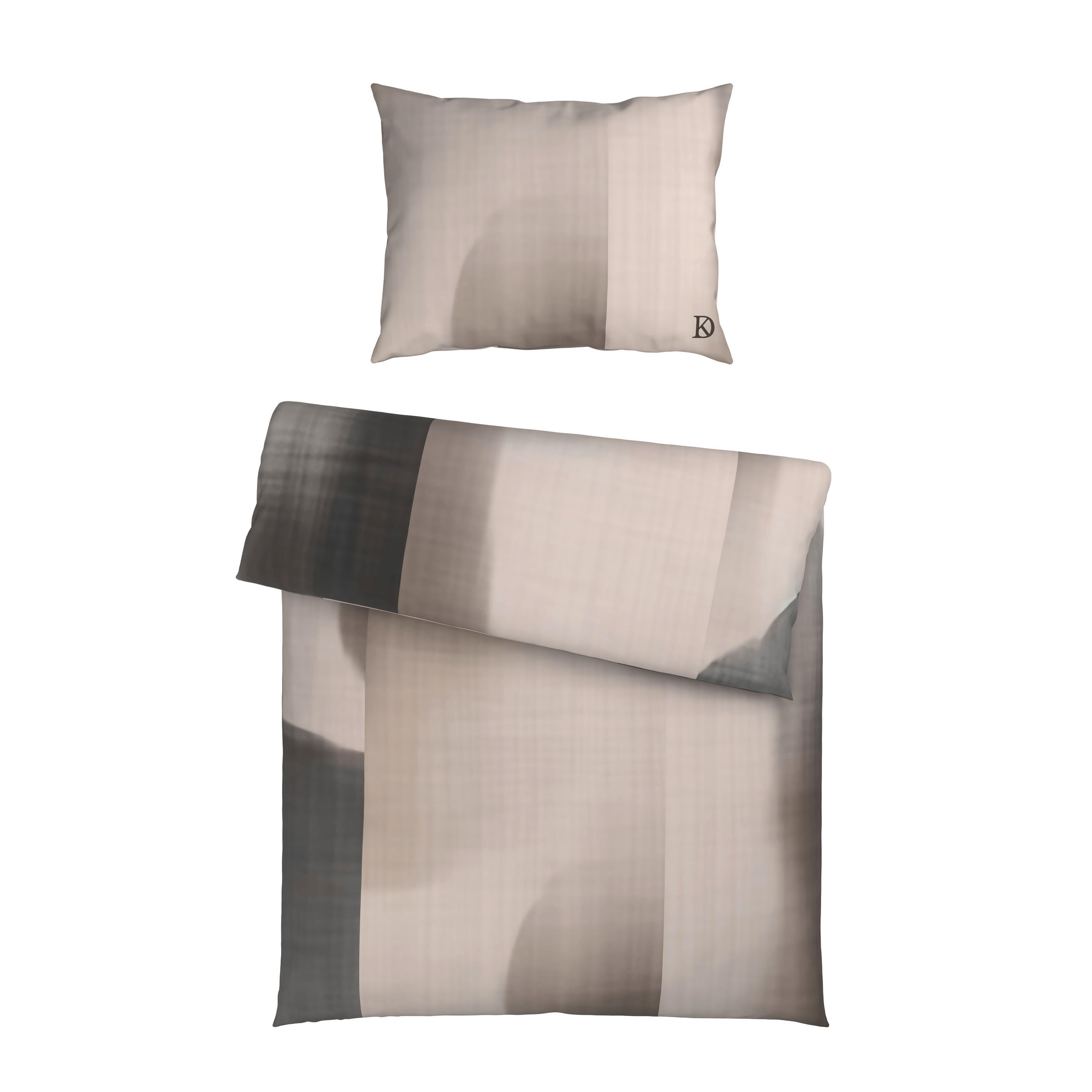 BETTWÄSCHESET 2-teilig Satin 160/210 cm  - Grau, Design, Textil (160/210cm) - Dieter Knoll