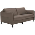 3-SITZER-SOFA in Leder Braun  - Schwarz/Braun, Design, Leder/Metall (190/84/99cm) - Dieter Knoll