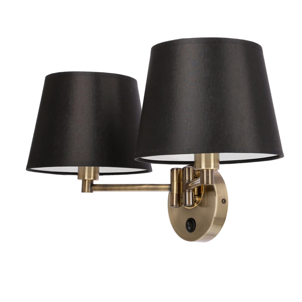 WANDLEUCHTE Ibis 48/25/25 cm   - Schwarz/Bronzefarben, KONVENTIONELL, Kunststoff/Metall (48/25/25cm)