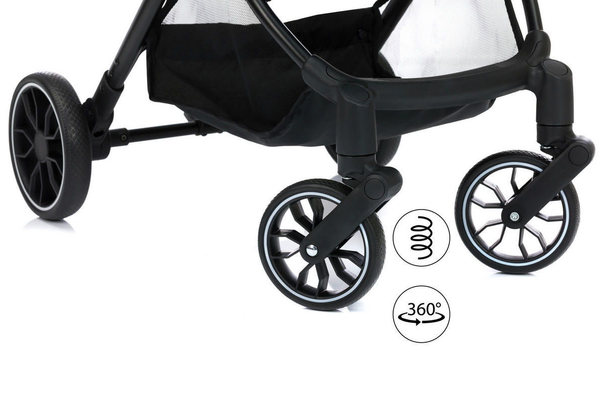 KIŠOBRAN KOLICA   - crna, Osnovno, tekstil/metal (85/53/103cm) - Fillikid