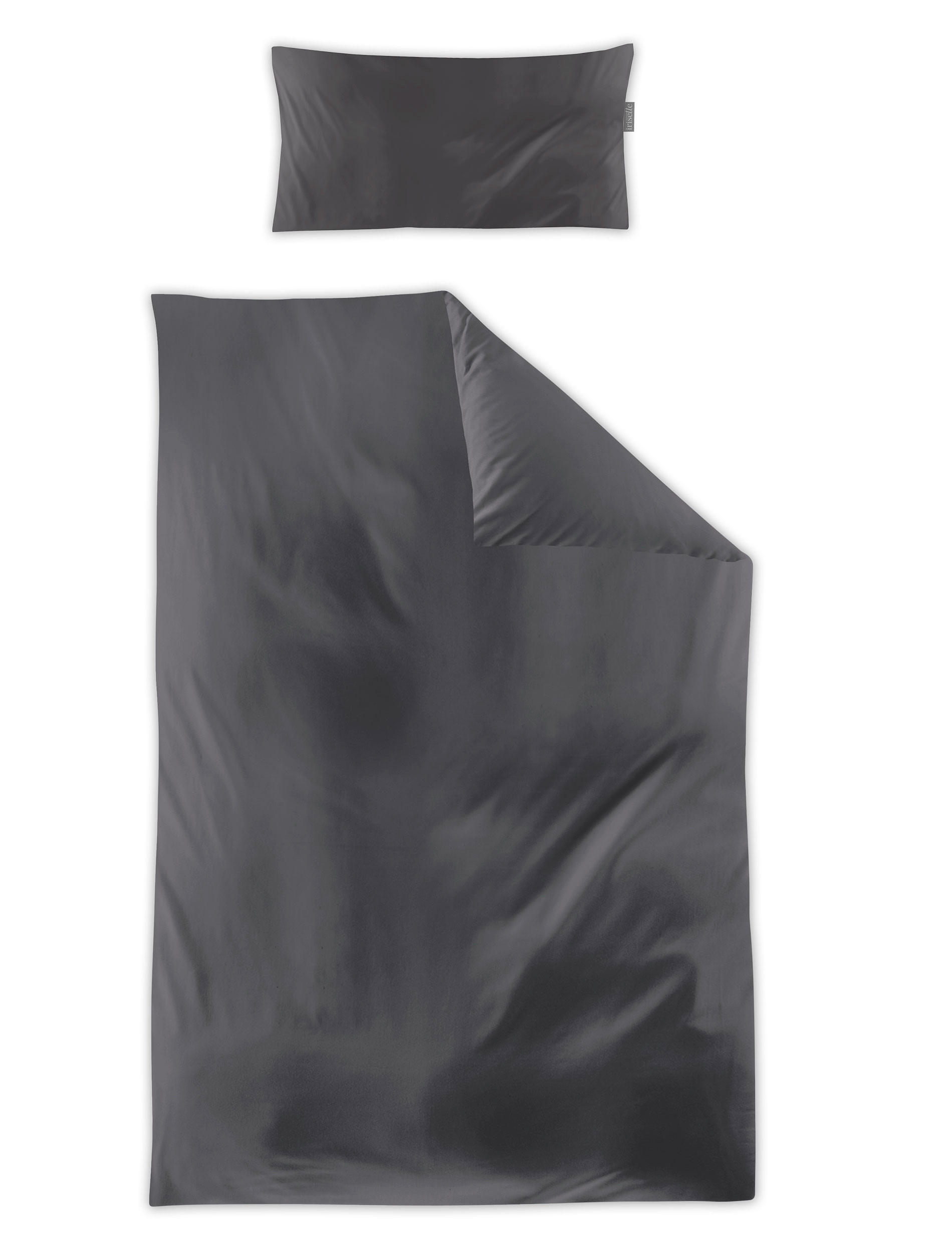 BETTWÄSCHE Makosatin 135/200 cm  - Anthrazit, KONVENTIONELL, Textil (135/200cm) - Irisette